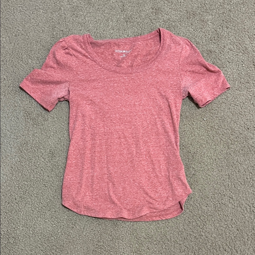 Universal Thread Women's Heathered Pink Short Sleeve Tee